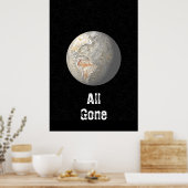 Alles is weg poster (Keuken)