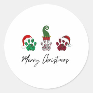 Alles Italiaanse Windhond Vrolijk Kerstpootje P Ronde Sticker