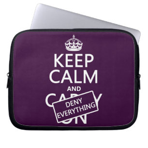 Alles kalm houden en weigeren - alle kleuren laptop sleeve