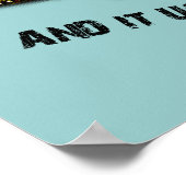 Alles kan gebeuren met Dirt Bike Motocross Funny P Poster (Hoek)