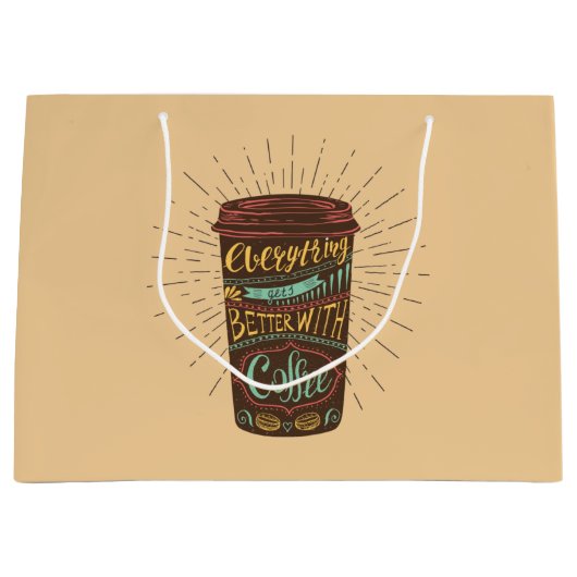 Alles komt beter met koffie-offertes groot cadeauzakje (Voorkant)