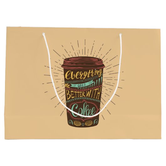 Alles komt beter met koffie-offertes groot cadeauzakje (Achterkant)