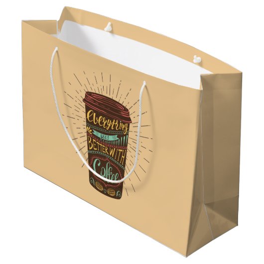 Alles komt beter met koffie-offertes groot cadeauzakje (Achterkant Gekanteld)