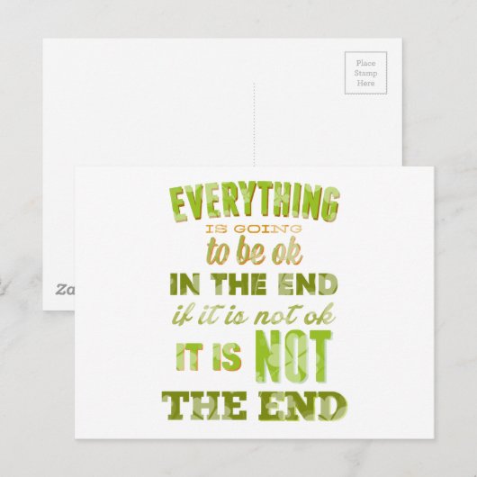 Alles komt goed. briefkaart (Voorkant / Achterkant)