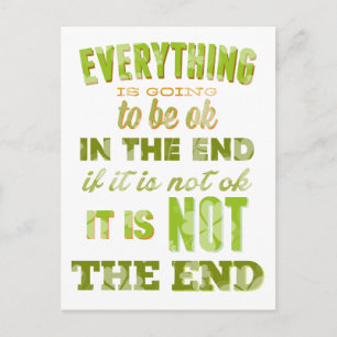 Alles komt goed. briefkaart