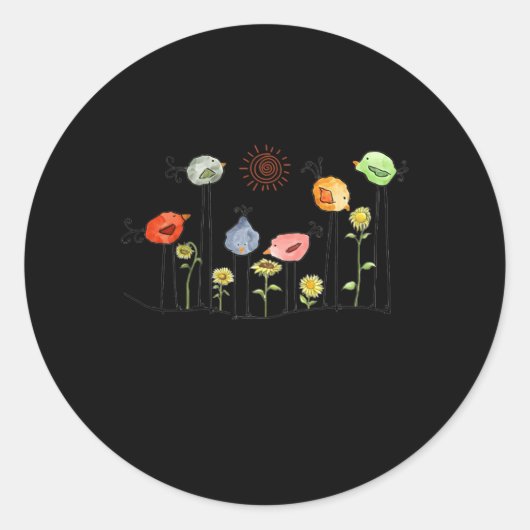 Alles komt goed, en Bird Ronde Sticker (Voorkant)