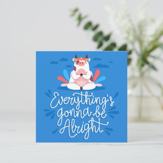 Alles komt goed feestdagenkaart (Staand voorkant)