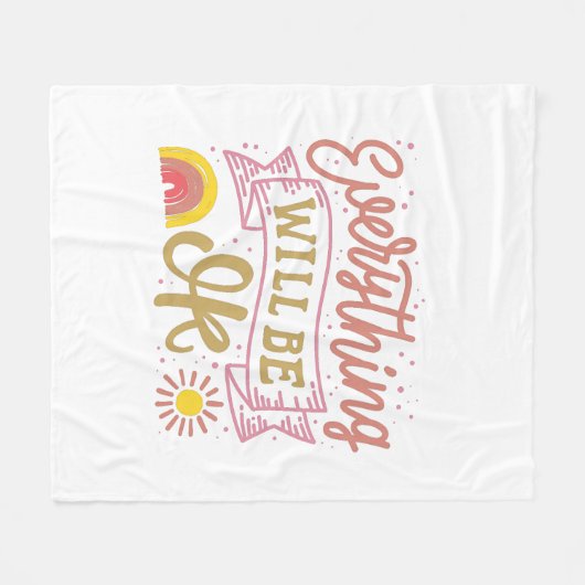 alles komt goed fleece deken (Voorkant (Horizontaal))