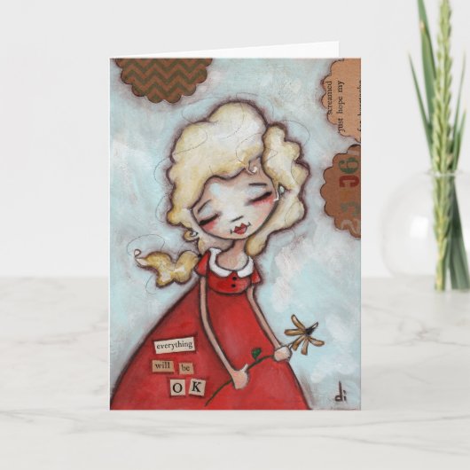 Alles komt goed - Gevouwen Wenskaart Kaart (Voorkant)