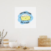 Alles komt goed, grappige kaaswoordspeling poster (Keuken)
