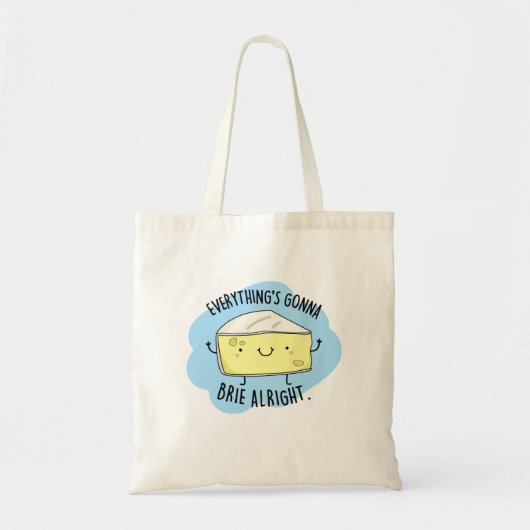 Alles komt goed, grappige kaaswoordspeling tote bag (Voorkant)