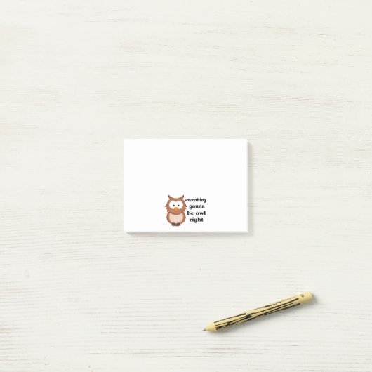 Alles komt goed in de gaten post-it® notes (Op bureau)