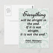 Alles komt goed in het Briefkaart (Voorkant / Achterkant)