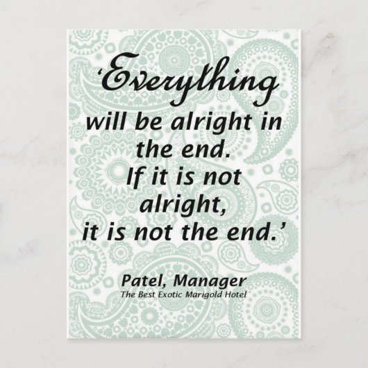 Alles komt goed in het Briefkaart (Voorkant)