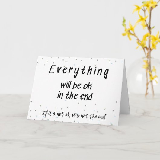 Alles komt goed kaart (Gele Bloem)