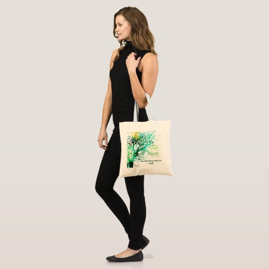 Alles komt goed met canvas tas. tote bag (Voorkant (model))