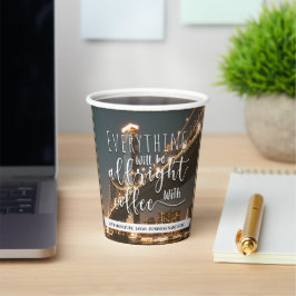 Alles komt goed met coffee_logo veld papieren bekers