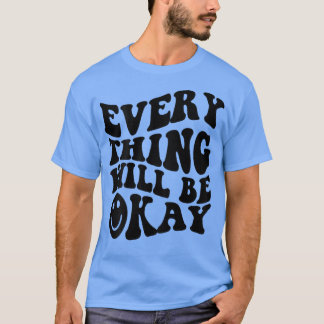 Alles komt goed met Inspirerend Retro Print  T-shirt