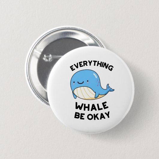 Alles komt goed met positiviteit ronde button 5,7 cm (Voorkant /achterkant)