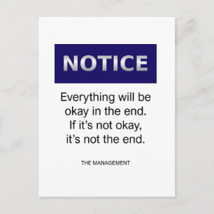 Alles komt goed op de hoogte. briefkaart