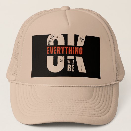 Alles komt goed Pet | Motiverende Trucker cap (Voorkant)