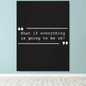 Alles komt goed positieve quote canvas afdruk (Insitu (Houten vloer))