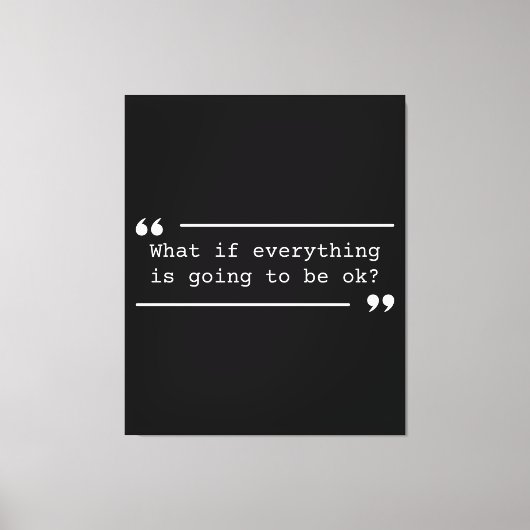 Alles komt goed positieve quote canvas afdruk (Voorkant)