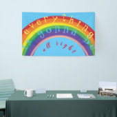 "Alles komt goed" Rainbow BlueSky Spandoek (Beurs)