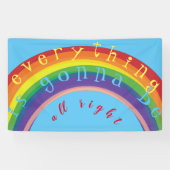 "Alles komt goed" Rainbow BlueSky Spandoek (Horizontaal)