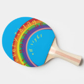 "Alles komt goed" Rainbow Tafeltennisbatje (Zijkant)