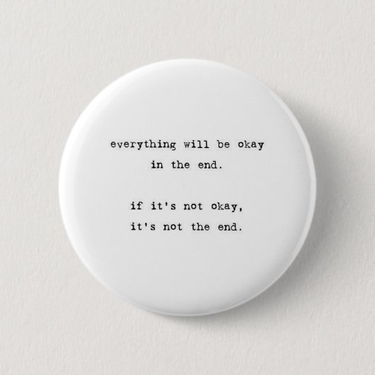 Alles komt goed ronde button 5,7 cm (Voorkant)