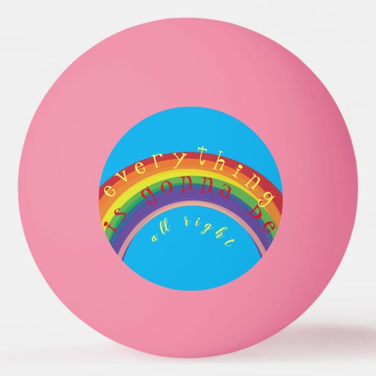 "Alles komt goed", roze Pingpongbal (Achterkant)