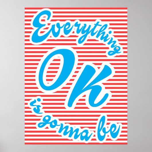 Alles komt goed, typografie poster, rood, poster (Voorkant)