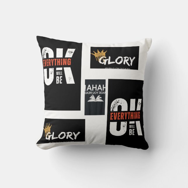 ALLES KOMT IN ORDE IN TWEE HOEKEN GOOI Pillo Kussen (Voorkant)