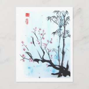 Alles komt in orde met Bamboe en Plum Briefkaart