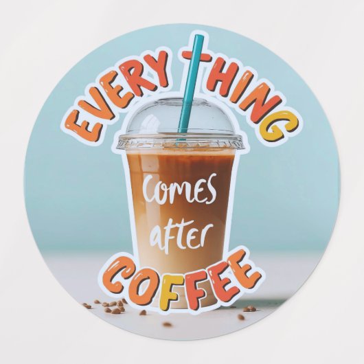 Alles komt na de koffie labels (Design 2)