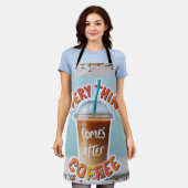 Alles komt na de koffie schort (Gedragen)