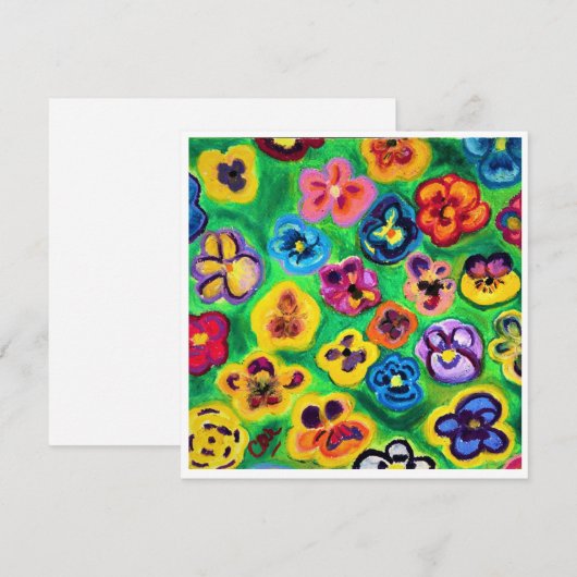 Alles komt naar boven Pansies Note Kaart (Voorkant / Achterkant)