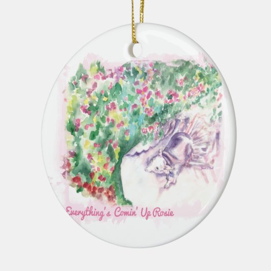 Alles komt op Rosie-versiering Keramisch Ornament (Links)
