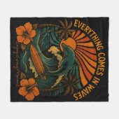 Alles komt terug in de golven fleece deken (Voorkant (Horizontaal))