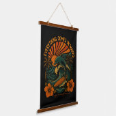 Alles komt terug in de golven hangend wandkleed (Gebogen)