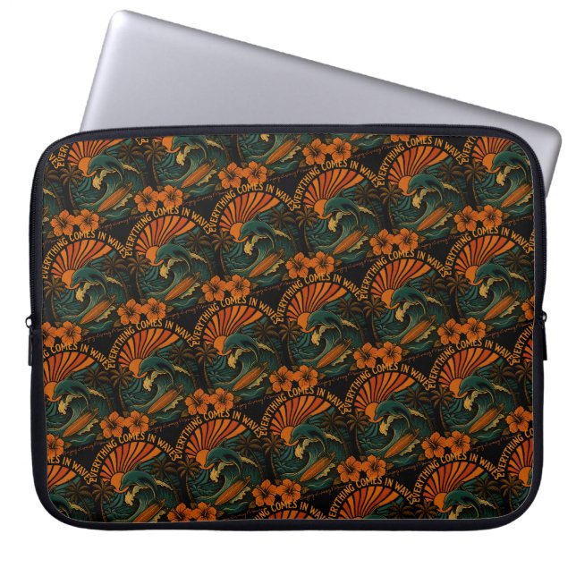 Alles komt terug in de golven laptop sleeve (Voorkant)
