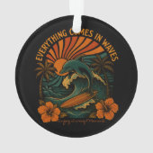 Alles komt terug in de golven ornament (achterkant)