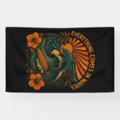 Alles komt terug in de golven spandoek (Horizontaal)