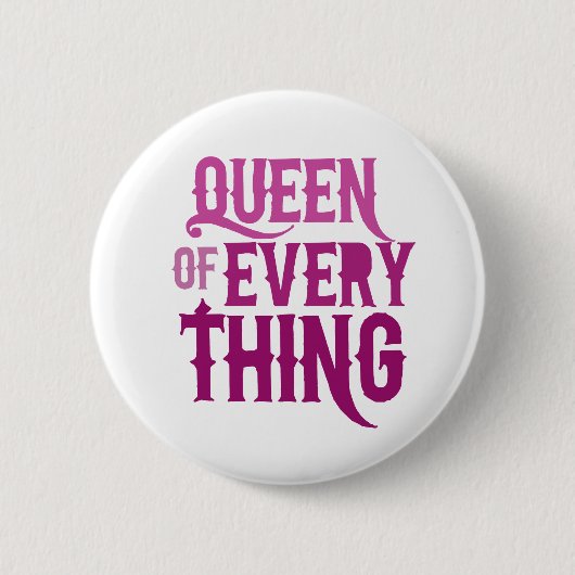Alles-koningin Ronde Button 5,7 Cm (Voorkant)