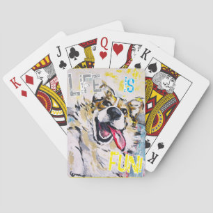 Alles lachen Life is fun! Pokerkaarten