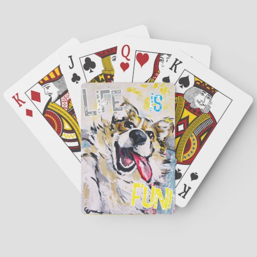 Alles lachen Life is fun! Pokerkaarten (Achterkant)