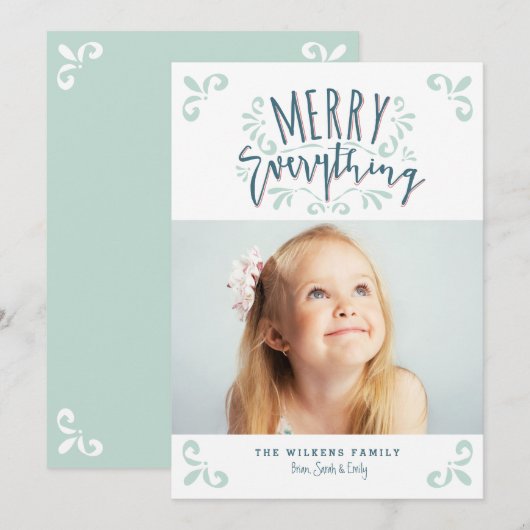 Alles leuk trendy foto groet feestdagenkaart (Voorkant / Achterkant)