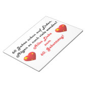 Alles liebe 60. Geburtstag-Spruch Notitieblok (Schuin)