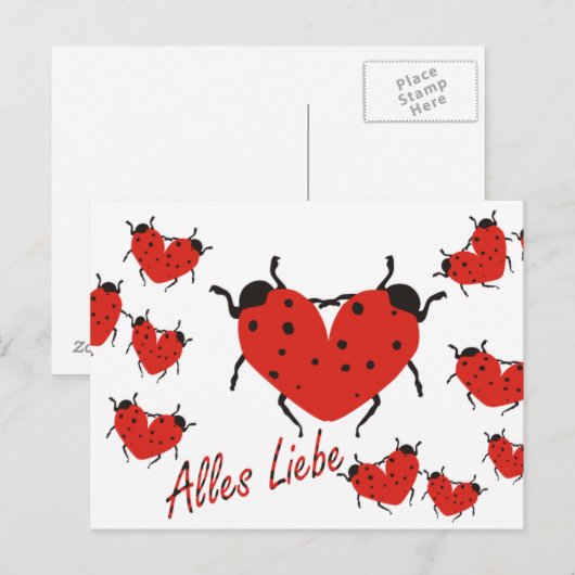 Alles Liebe Briefkaart (Voorkant / Achterkant)